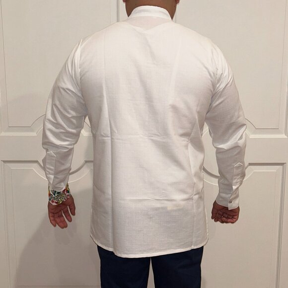 Hand Made Long Sleeve San Antonino embroidery Mexican guayabera Shirt. - Picture 7 of 11